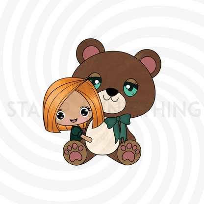 Michelle Loves Teddy DIGITAL STAMP