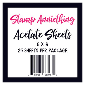 Acetate Sheets - 6 x 6 Pack of 25