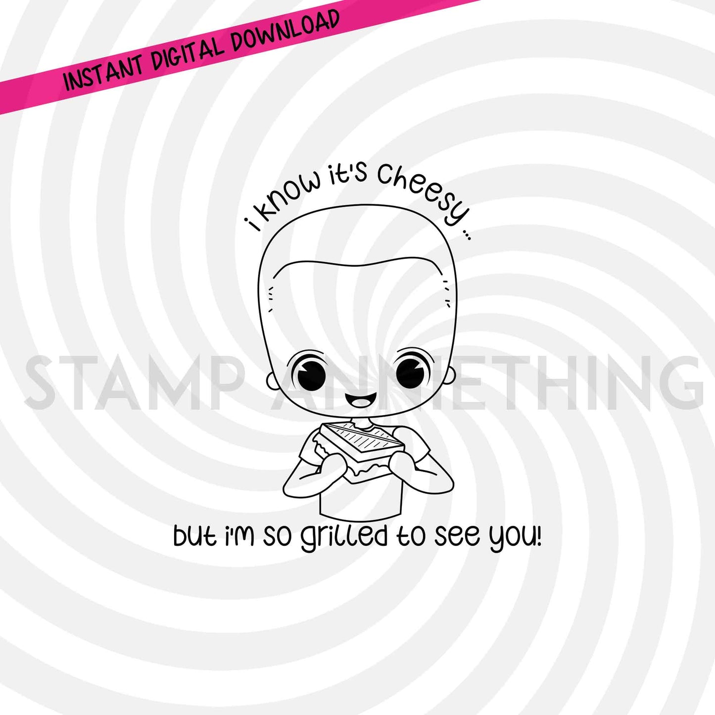 Grilled to See You DIGITAL STAMP