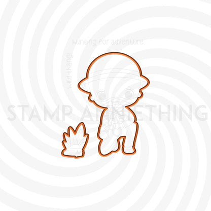 Timothy Hunting for Adventure- STAMP AND OUTLINE DIE BUNDLE